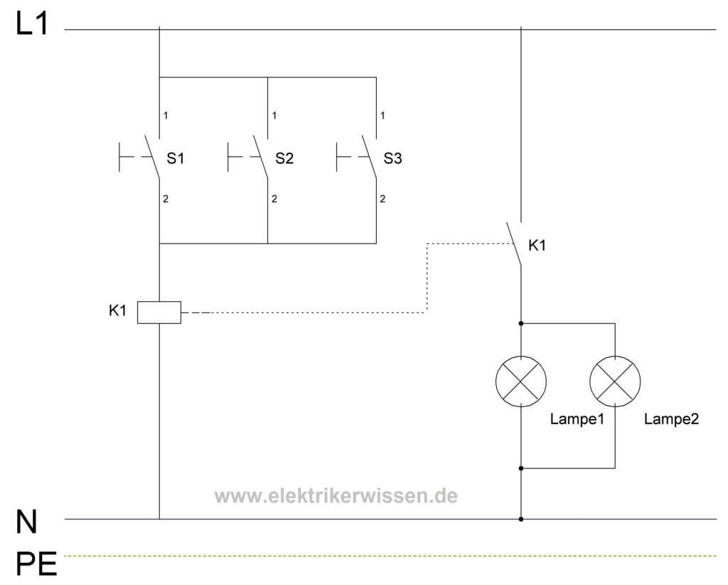 Stromstoßschaltung Aufbau und Funktion