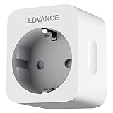 LEDVANCE wlan Steckdose, Wifi Stromzähler für Steckdose für das SMART Home. Kompatibel und Steuerbar mit google, Alexa oder per App, 2,4GHz, 1er-Pack