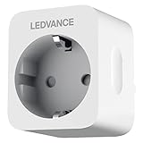 LEDVANCE wlan Steckdose, Wifi Stromzähler für Steckdose für das SMART Home. Kompatibel und Steuerbar mit google, Alexa oder per App, 2,4GHz, 1er-Pack, Indoor Plug