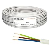 NYM-J 3x1,5 mm² 100m Ring Mantelleitung Installationskabel Stromkabel Feuchtraumkabel Kupfer