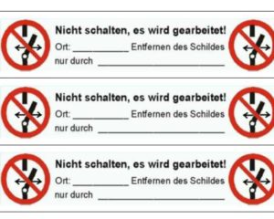 Gegen Wiedereinschalten sichern